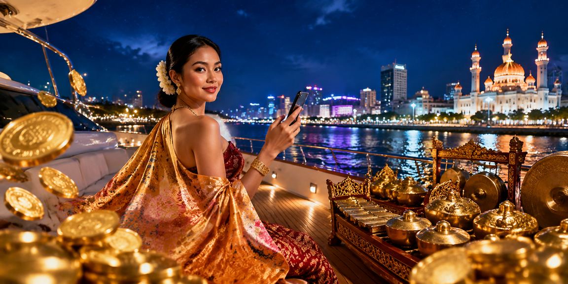 Pengguna mengakses platform mobile casino dengan keamanan privasi terjaga